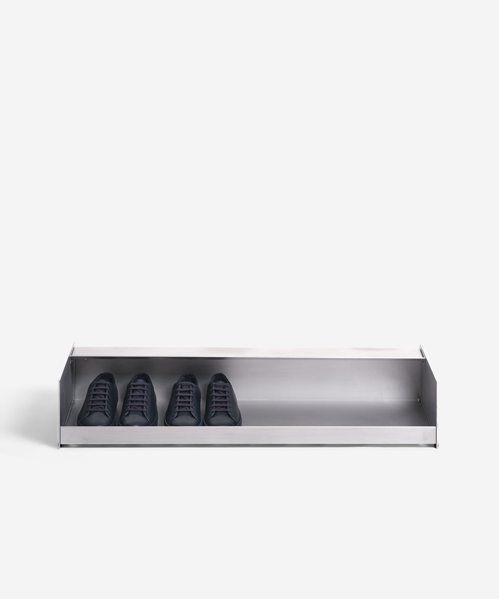 Shoe Rack Brushed Aluminium