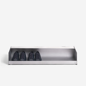 Shoe Rack Brushed Aluminium